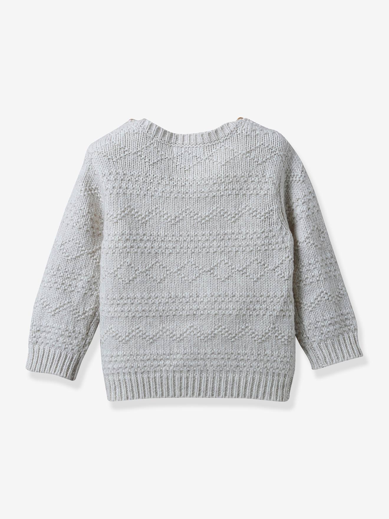 Pull torsadé bébé laine RWS CYRILLUS écru