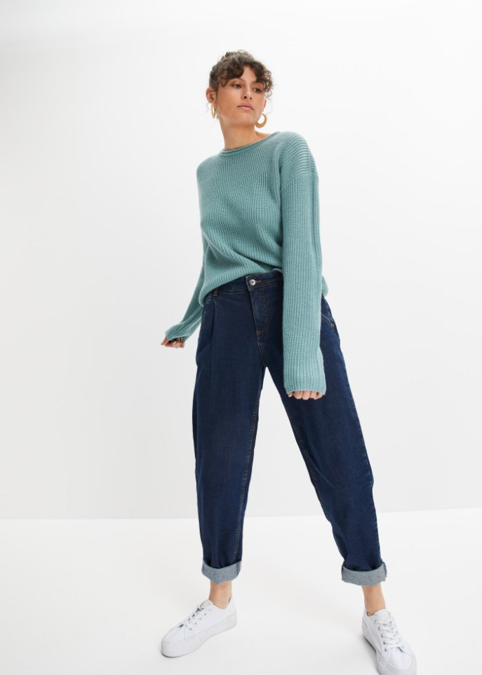 Strickpullover, verkürzt