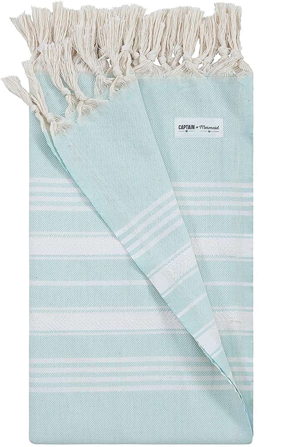 BOHORIA Strandtuch Captain&Mermaid® Strandtuch aus 100% Baumwolle, Sauna, Hamam
