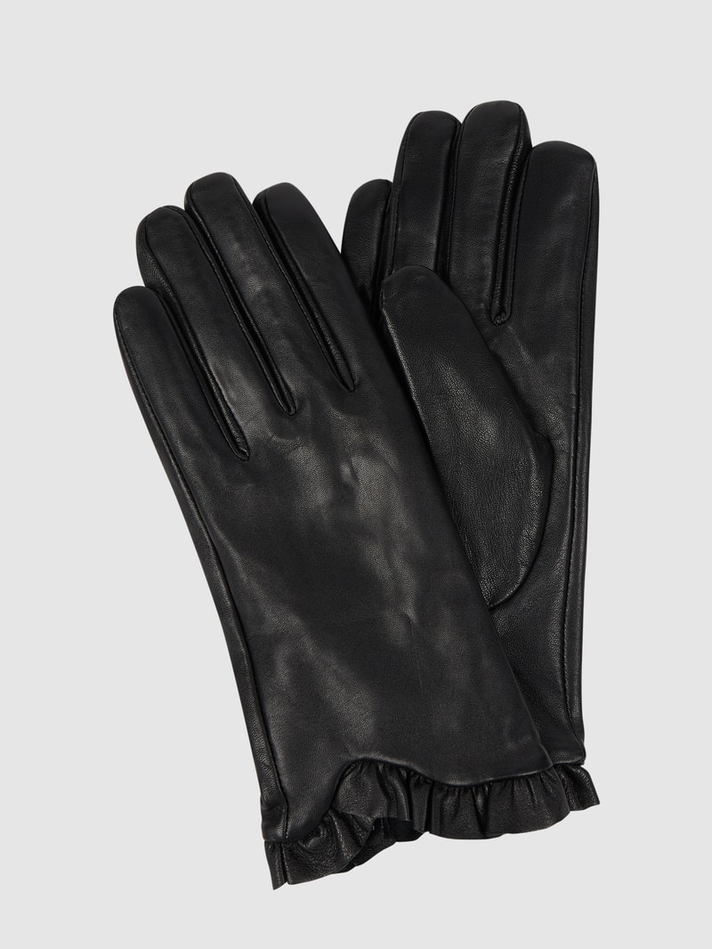 Lederhandschuhe aus Lammnappa in schwarz