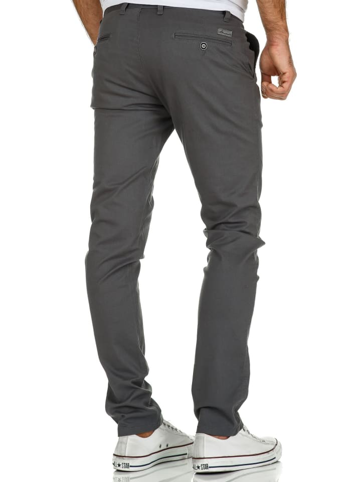 Amaci&Sons Slim Fit Chino mit Stretch ATLANTA in Dunkelgrau günstig kaufen