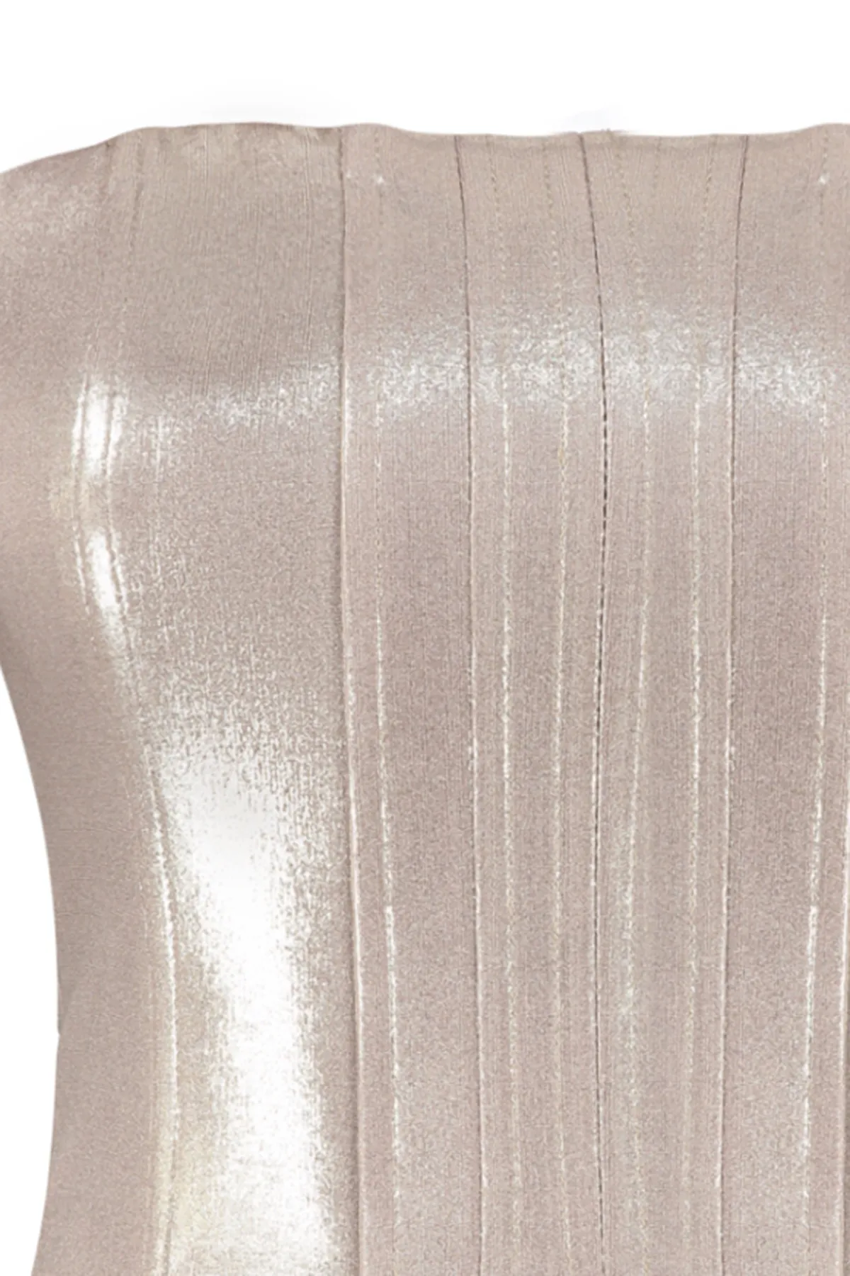 Trendyol Collection  Braunes Bustier im Metallic-Look TPRAW24BS00000