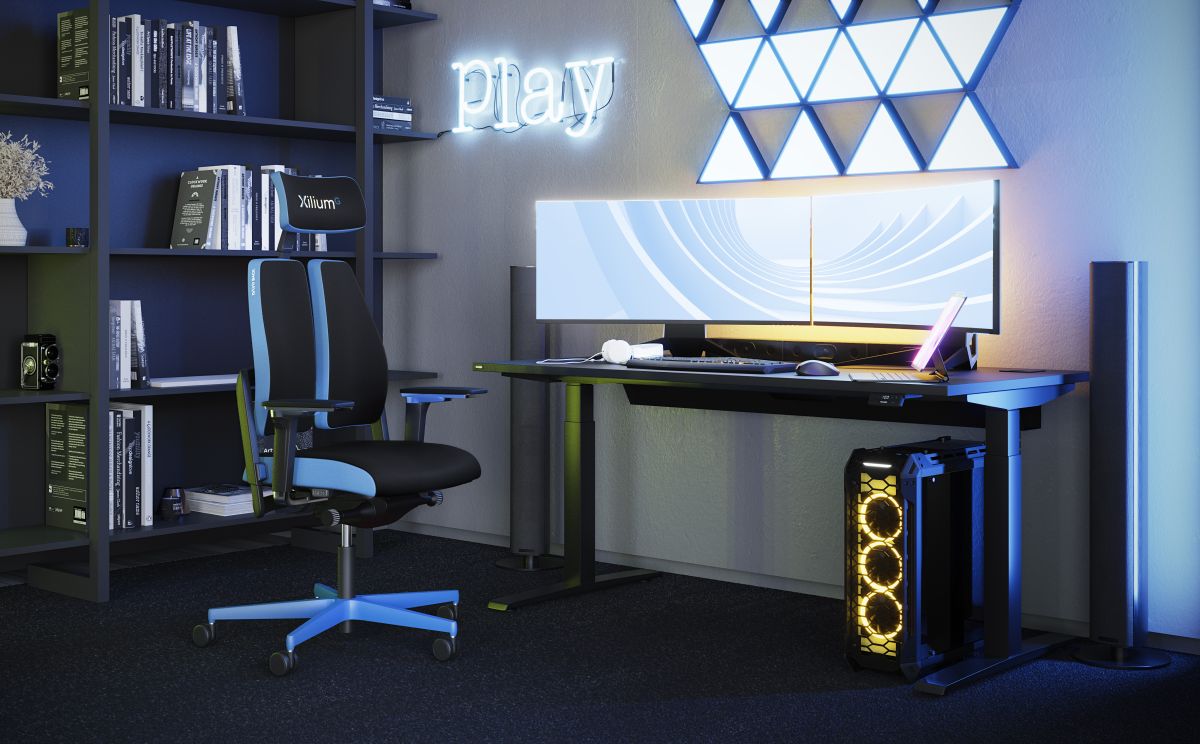Gamingstuhl Xilium Schwarz-Blau