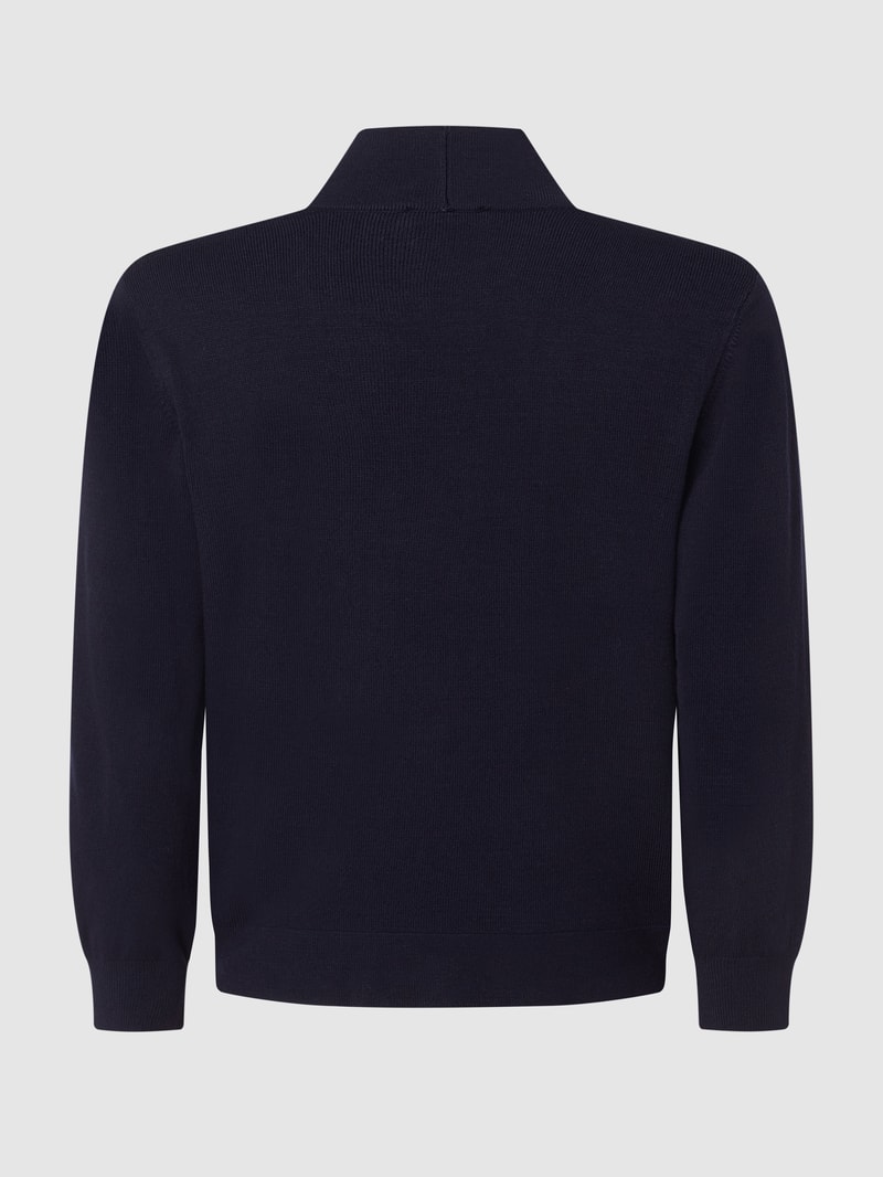 Bolero aus Viskose-Mix mit Schalkragen in marineblau