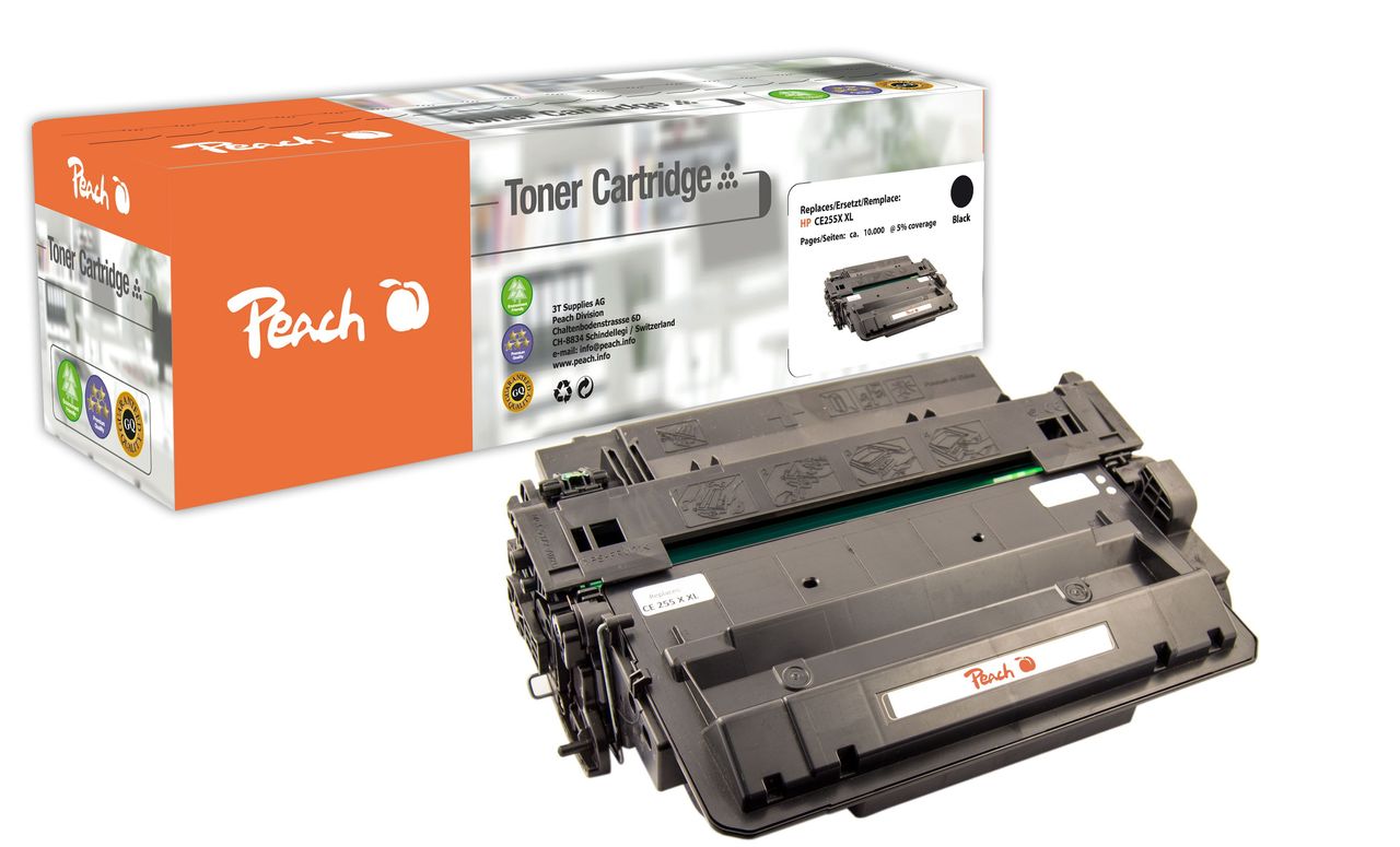 Peach Tonermodul schwarz ersetzt HP No. 55XBK
