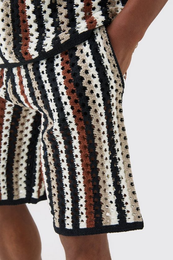 Lockere gestreifte Shorts