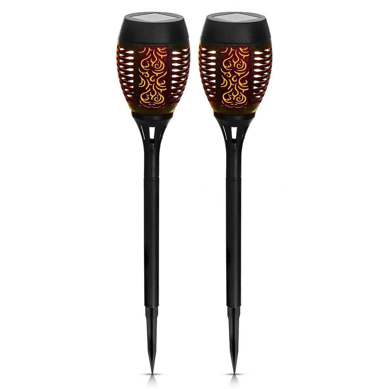 Globo Solar Leuchte - Kunststoff Schwarz 2er Set