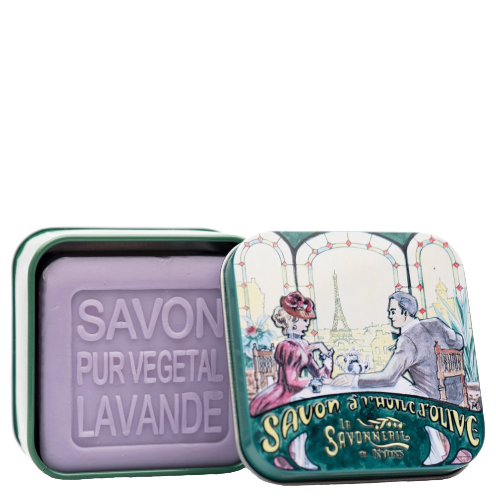 La savonnerie de nyons Savon 100g Lavande et Boîte Métal Dîner Savon