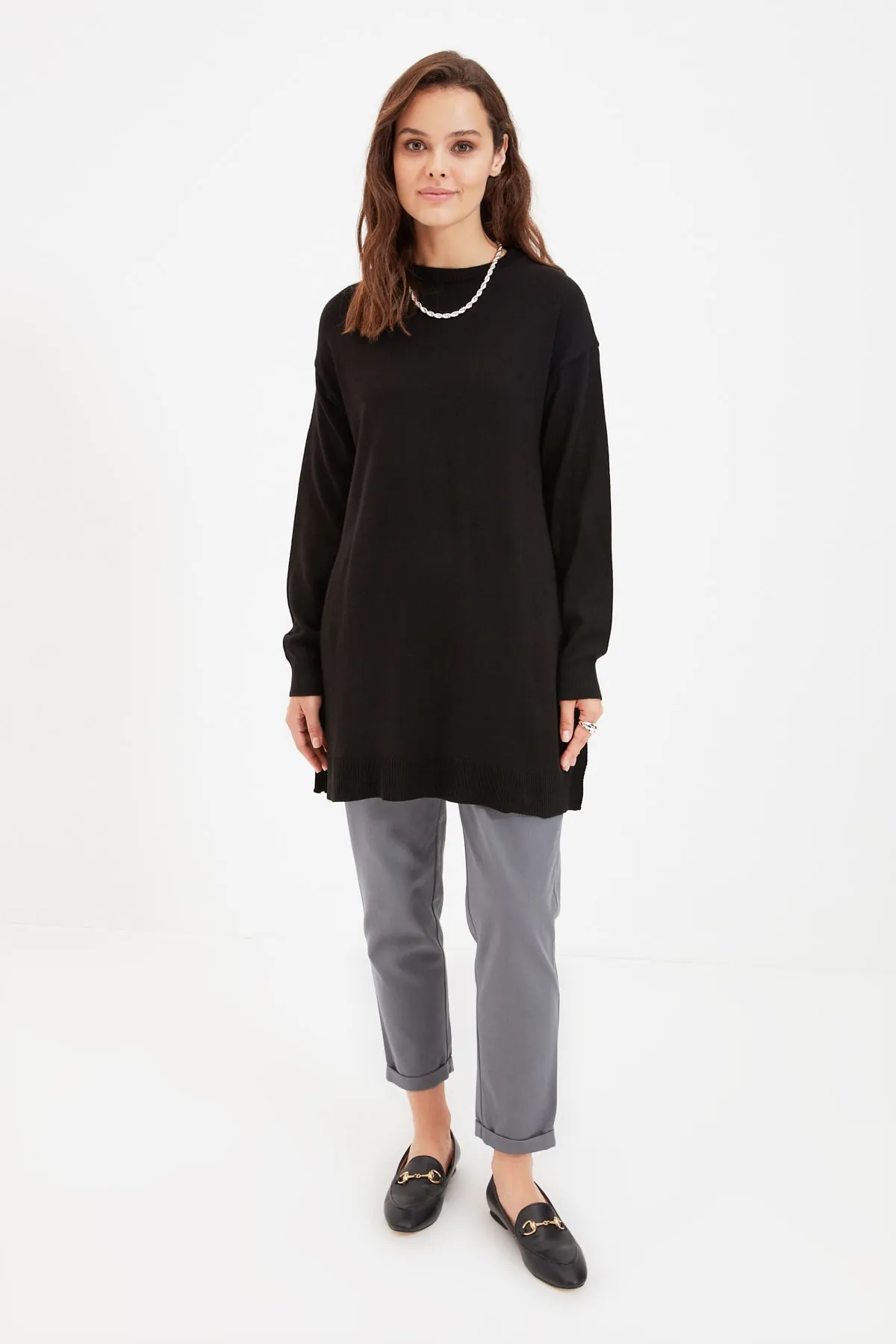 Trendyol Modest  Schwarzer Strickpullover TCTAW22AK0010