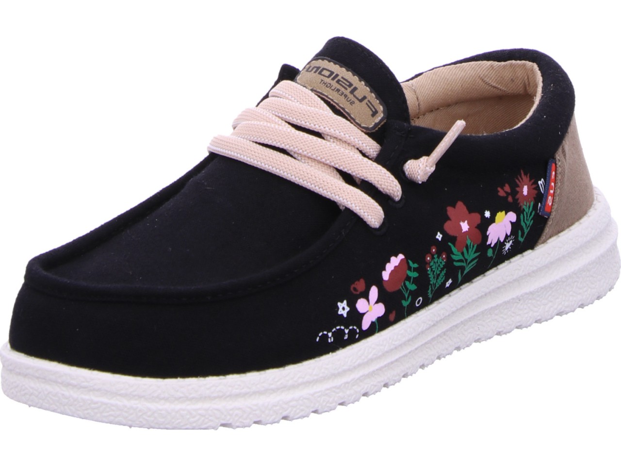 LAUFSTEG Sportliche Slipper schwarz Emma Flowers