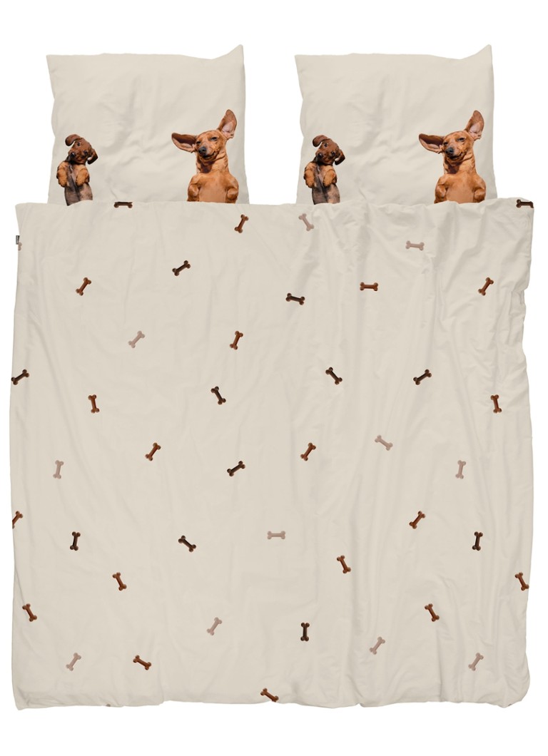 Snurk Dashhund Friends organic cotton duvet cover set 160 TC - includes pillowcase