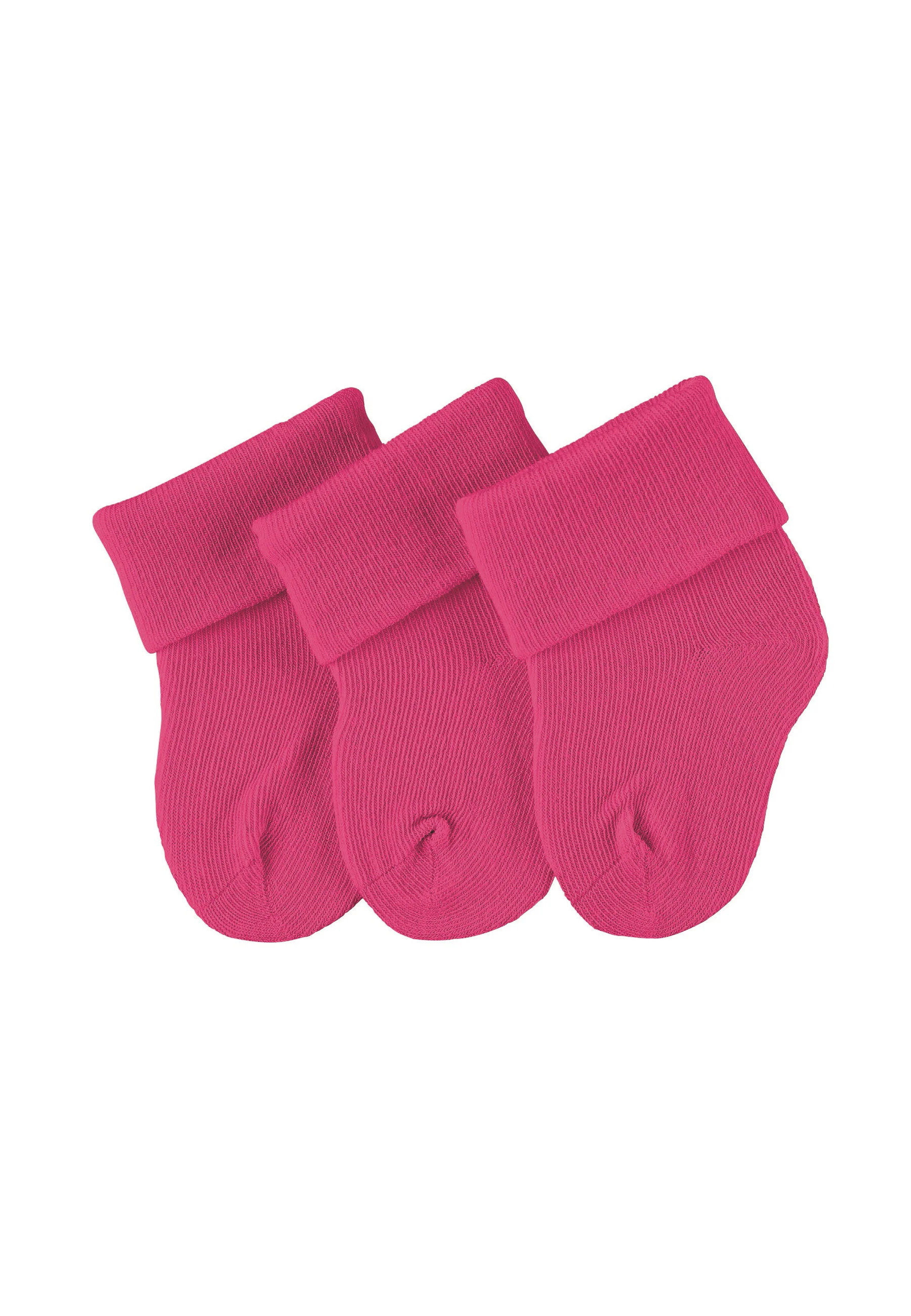 Erstlingssöckchen 3er-Pack uni mit Umschlag