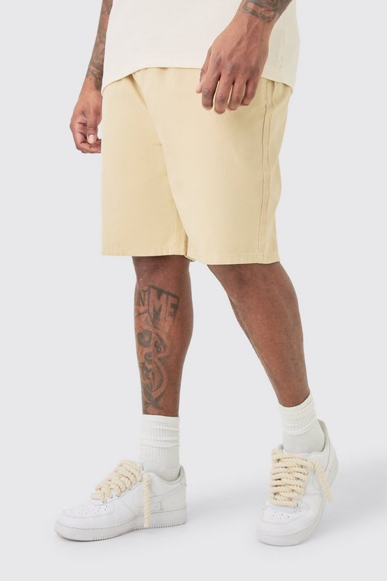 Plus lockere Shorts mit elastischem Bund