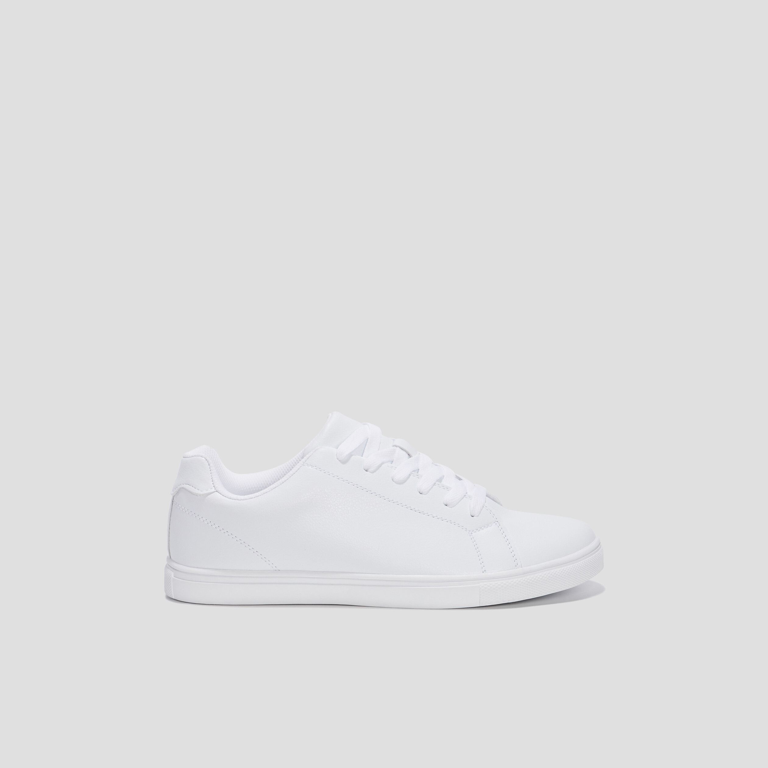 Baskets plates blanc homme | La Halle