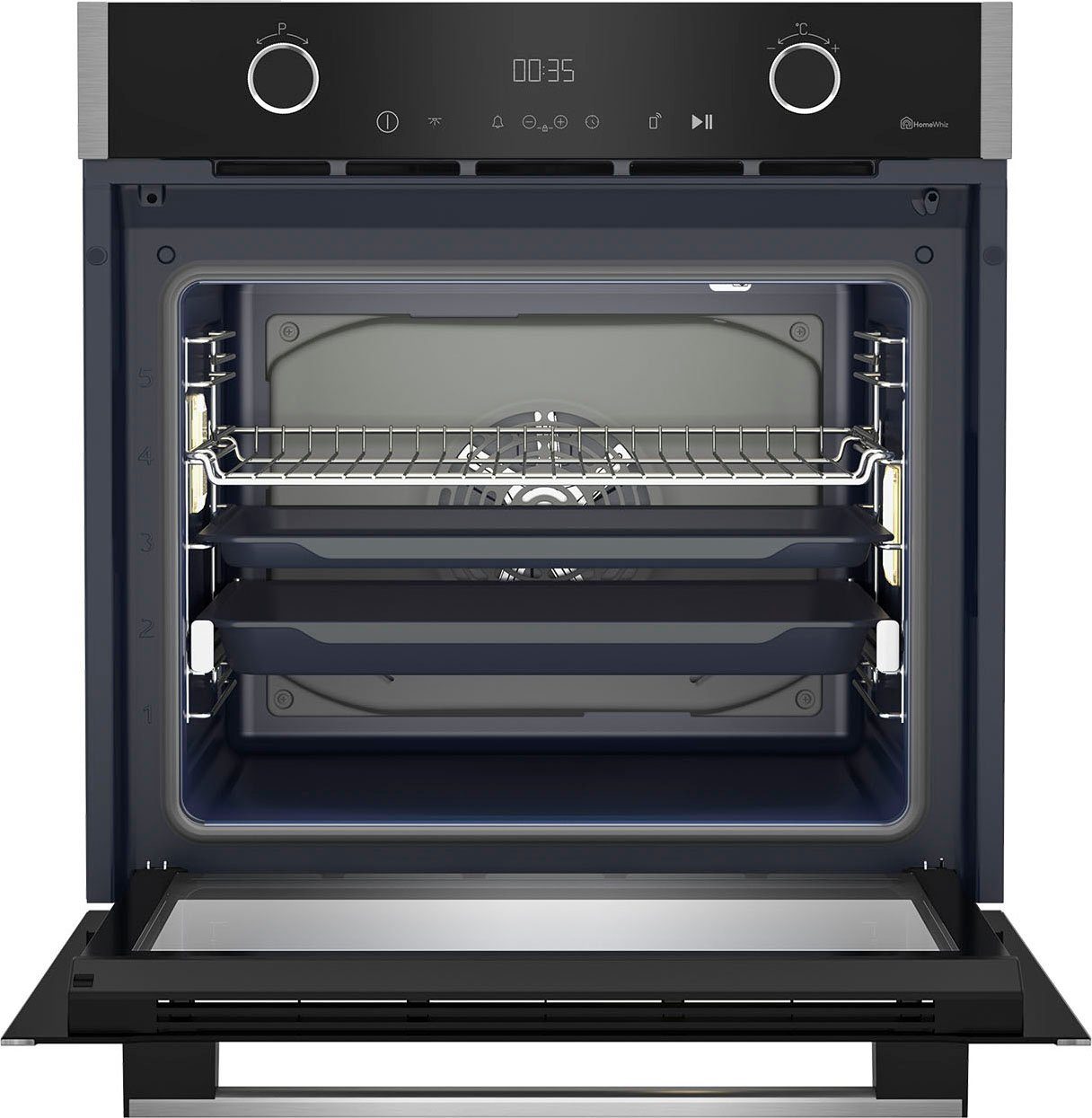 Grundig Backofen GEBM19401BH, mit 1-fach-Teleskopauszug