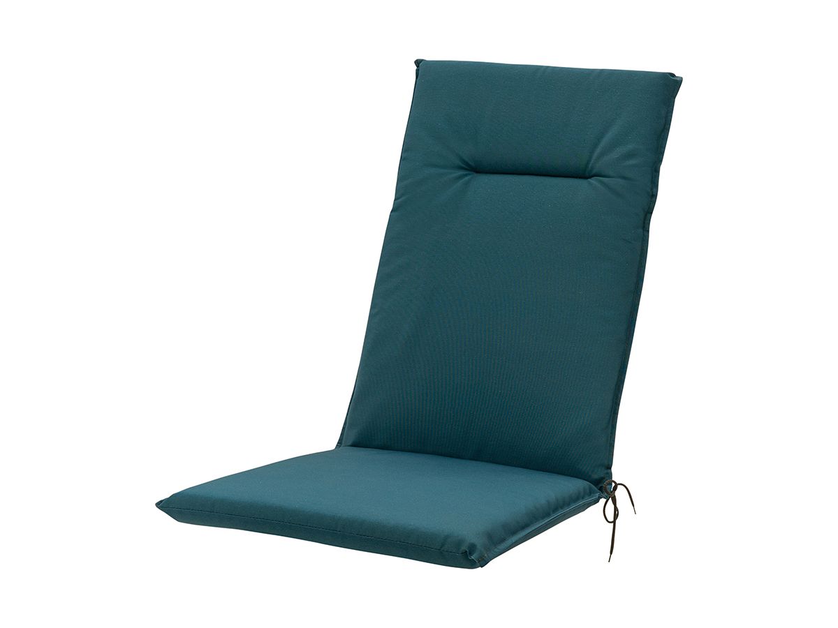Madison Aegean Blue ECO 123 x 50 Gartenstuhlkissen mit hoher Rückenlehne