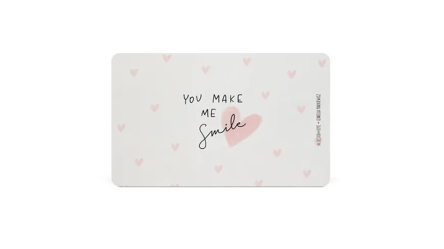 Design@Home Frühstücksbrettchen Make me Smile weiß/ rosa