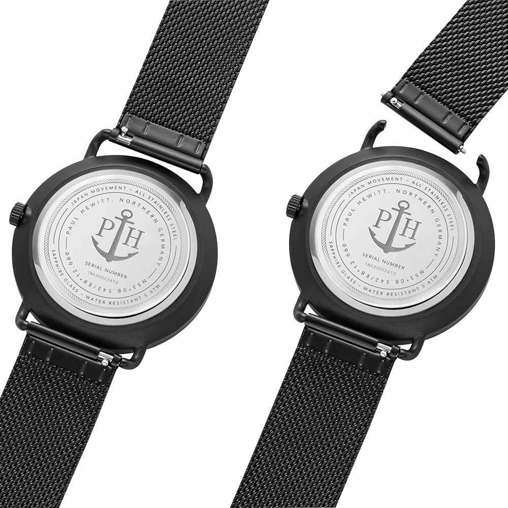 Paul Hewitt Montre pour hommes Acier inoxydable Montre