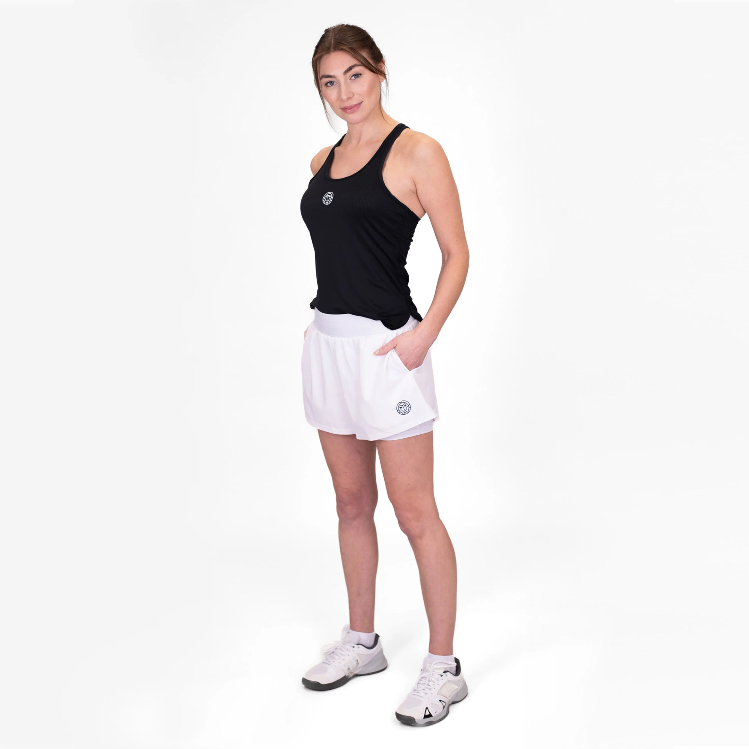Crew 2 In 1 Shorts Damen - Weiß