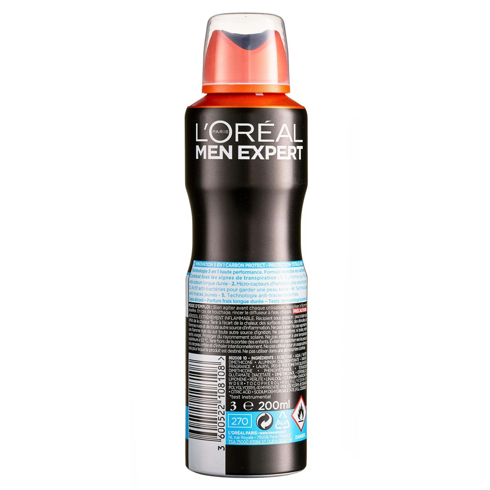 L'Oréal Paris Carbon Protect 5-u-1 dezodorans u spreju - Men Expert 200 ml