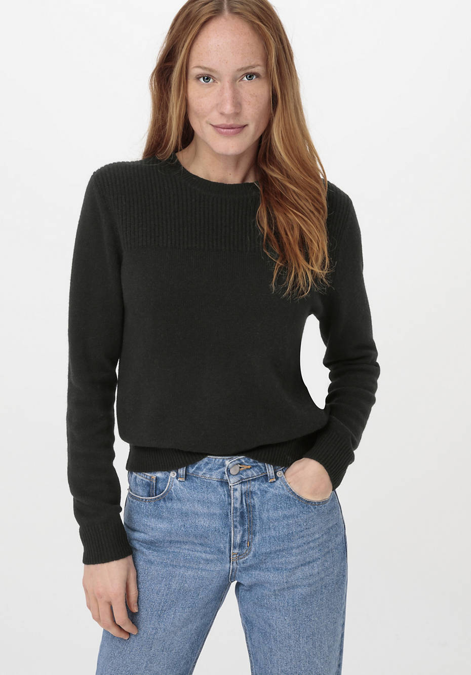 Pullover aus Bio-Merinowolle mit Kaschmir