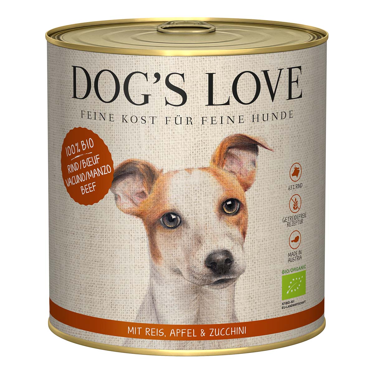 Dog's Love Bio Rind mit Reis, Apfel und Zucchini bei ZooRoyal