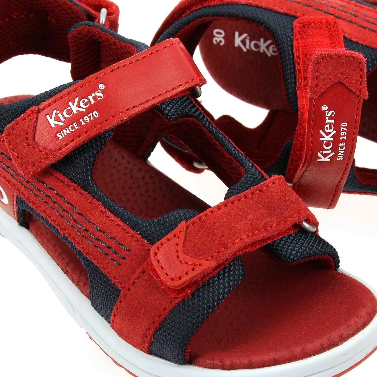 Kickers  PLANE - Rouge Marine