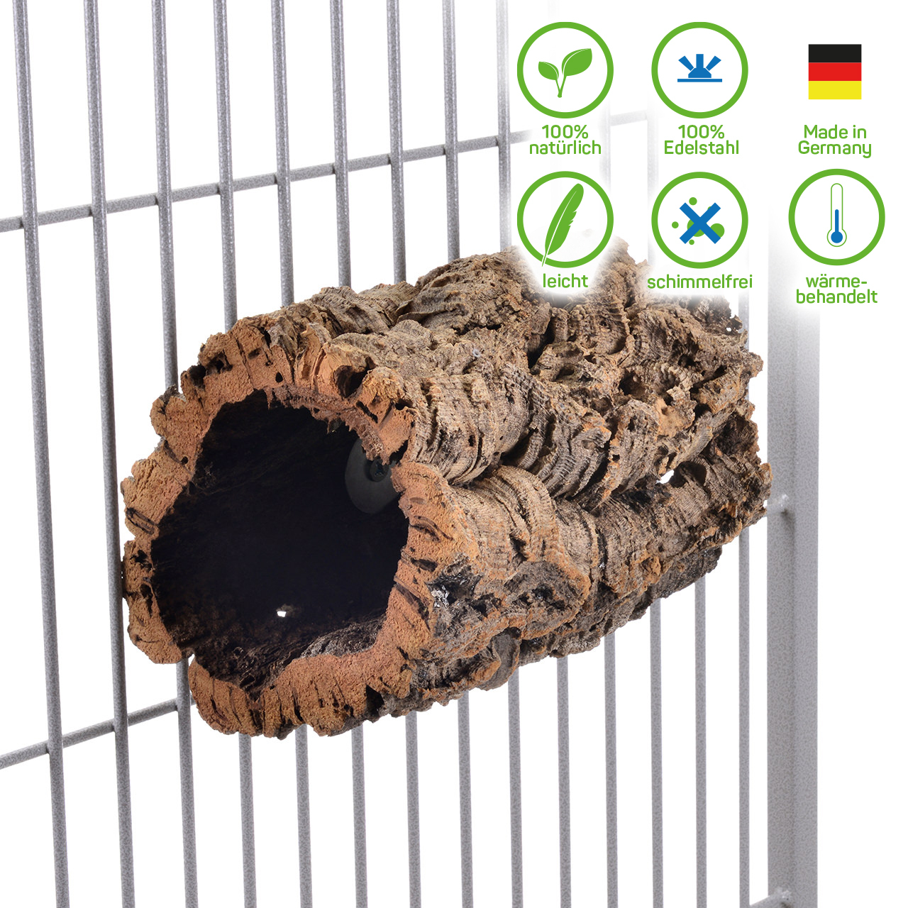 HappyBird Spielzeug HappyBird Natur Kork Höhle & Tunnel S
