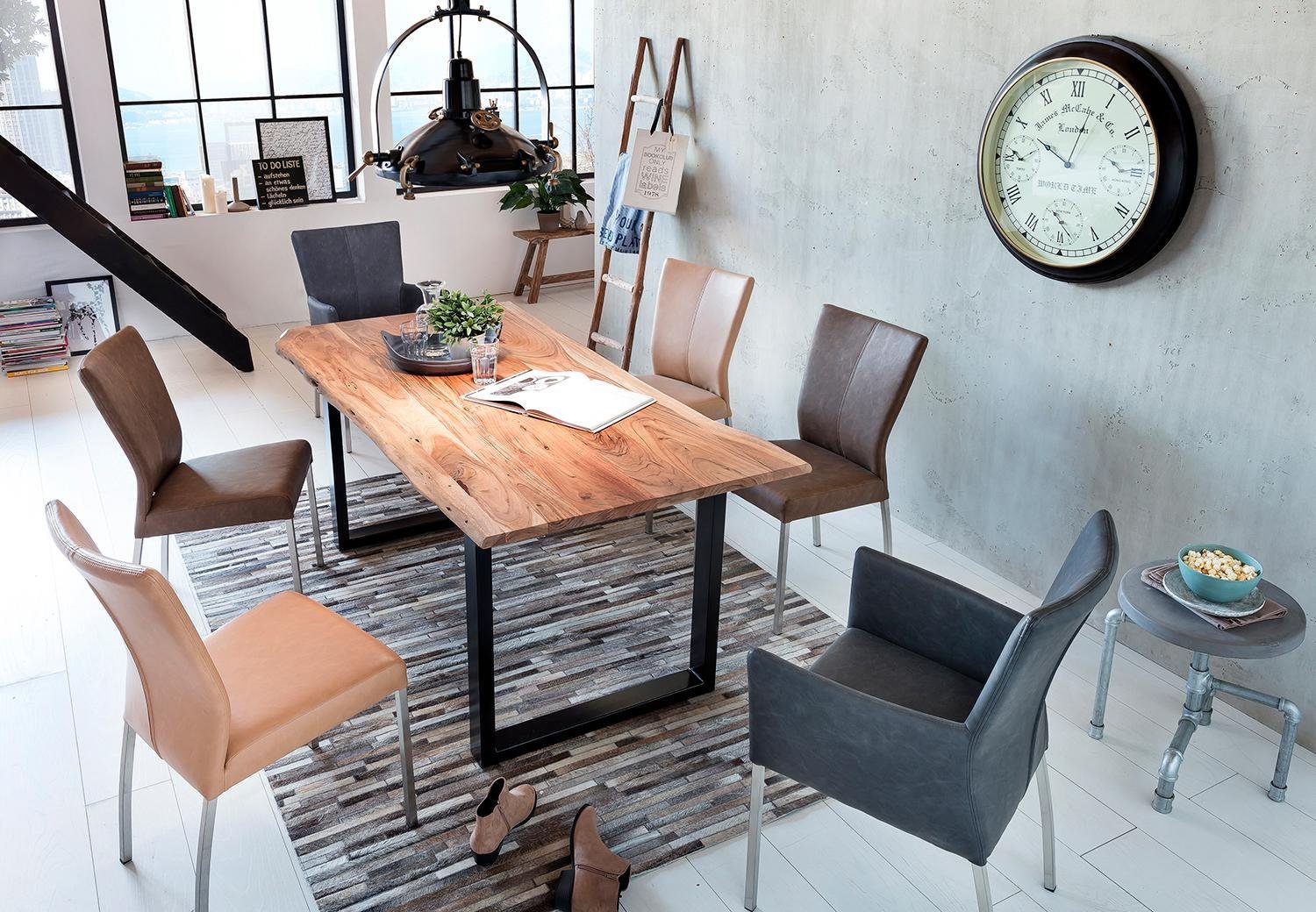 SIT Esstisch Tops&Tables, mit Tischplatte aus Akazie mit Baumkante wie gewachsen