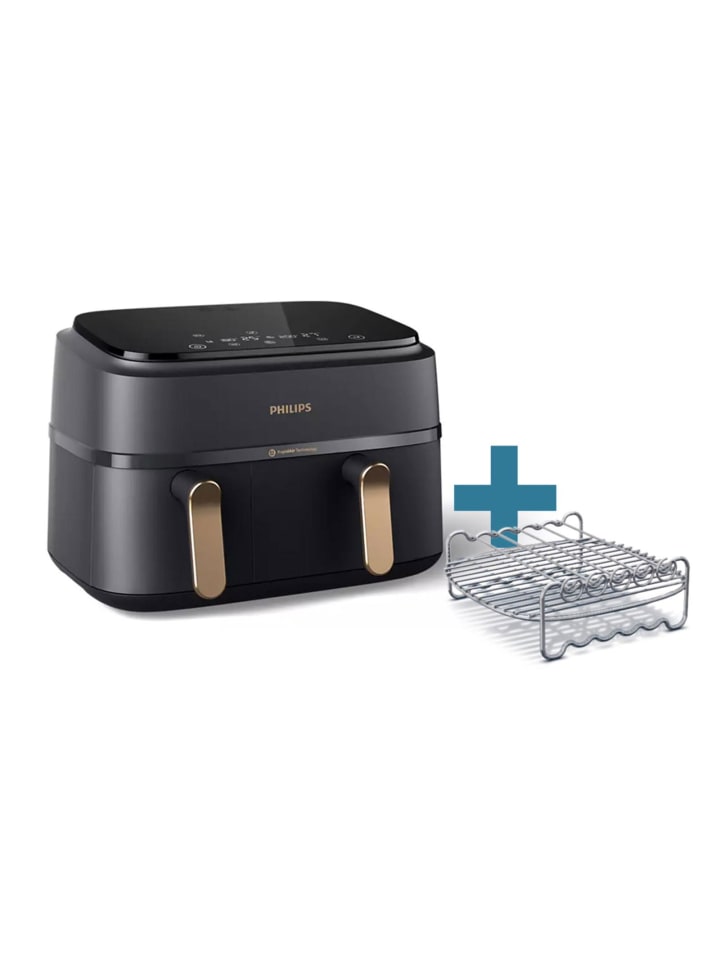 Philips NA352/04 3000 Series Doppel-Heißluftfritteuse 9 l in Schwarz günstig kaufen onesize