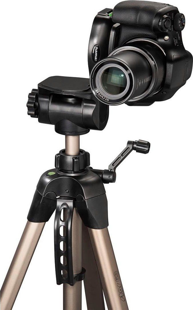 Hama Dreibein Fotostativ, Kamera Stativ, 3-Wege-Kopf, Star 63, 66-166 cm Dreibeinstativ