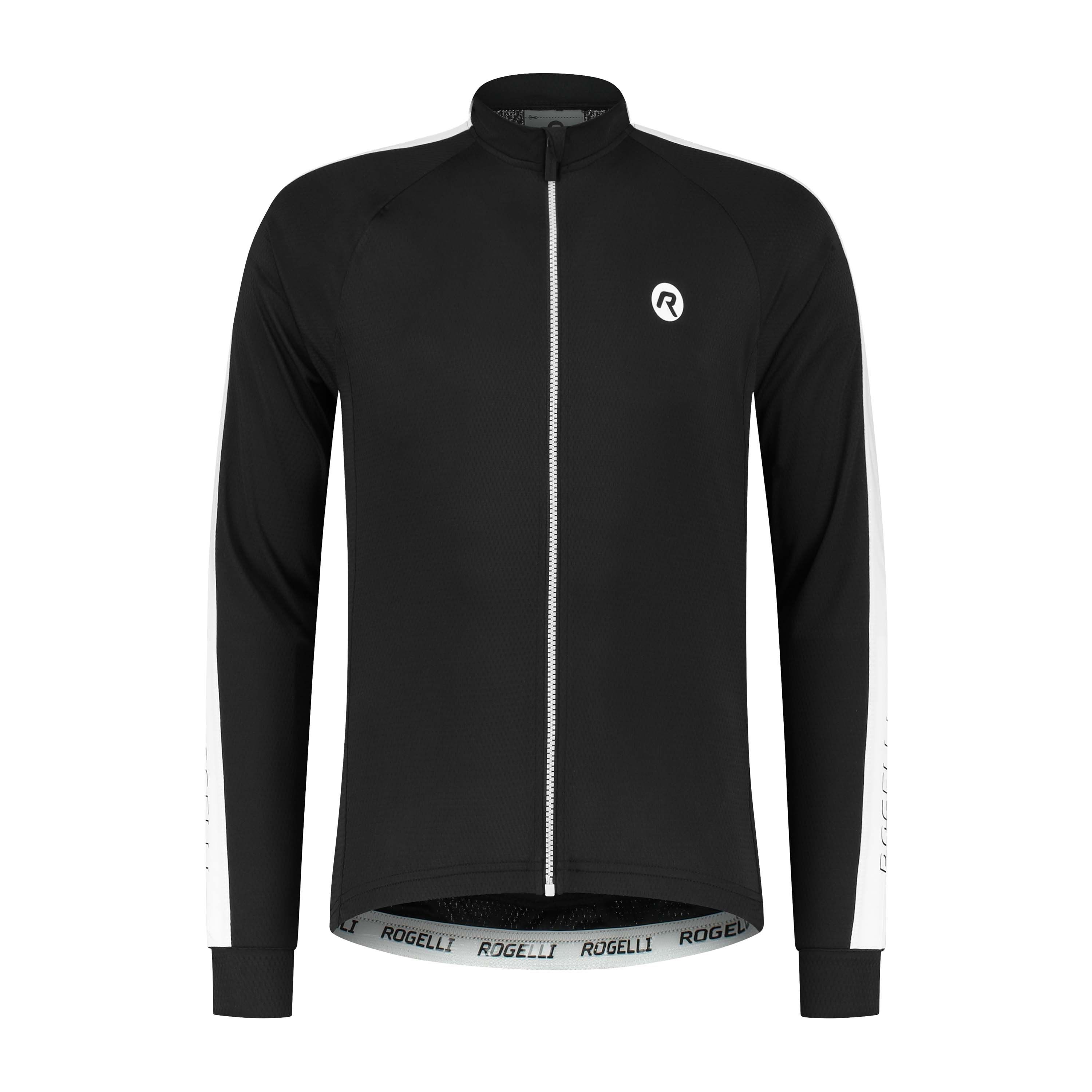 Rogelli Explore Black White Herren Langarm-Radtrikot