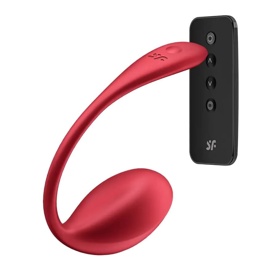„Satisfyer Shiny Petal“ raudonas vibruojantis kiaušinis