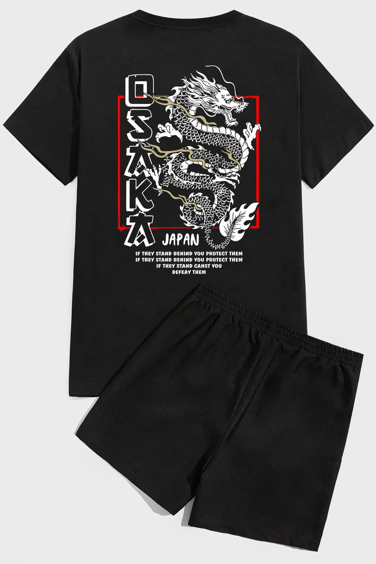 uyguntarz  Shorts-Set mit Osaka-Print