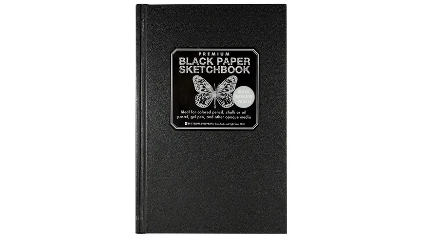 Leykam Skizzenbuch A5 schwarz perforiert 96 Blatt 110 g/m² schwarz