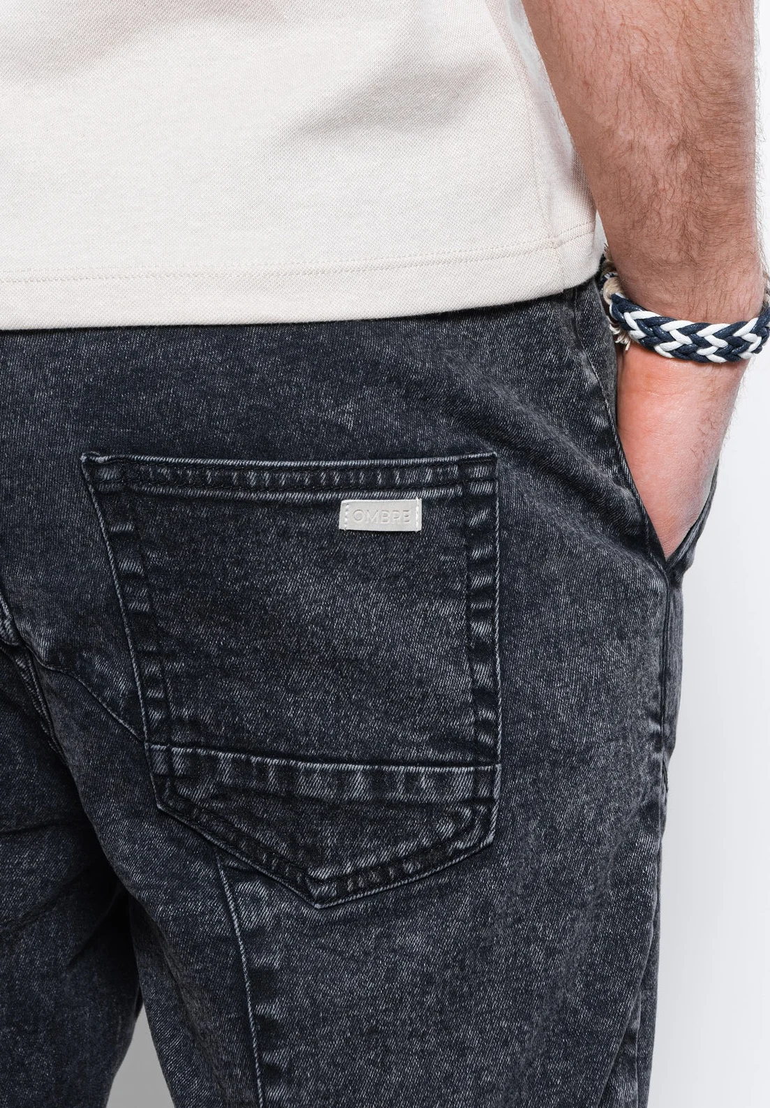 Pantalones cortos de mezclilla ombré