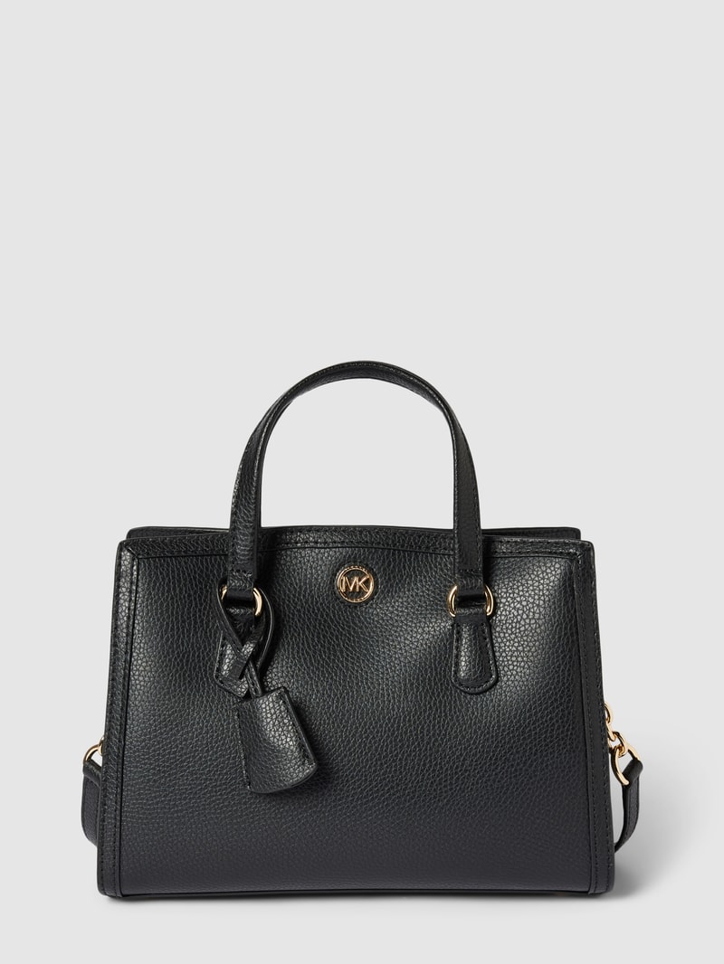 Handtasche aus Rindsleder Modell 'CHANTAL' in black