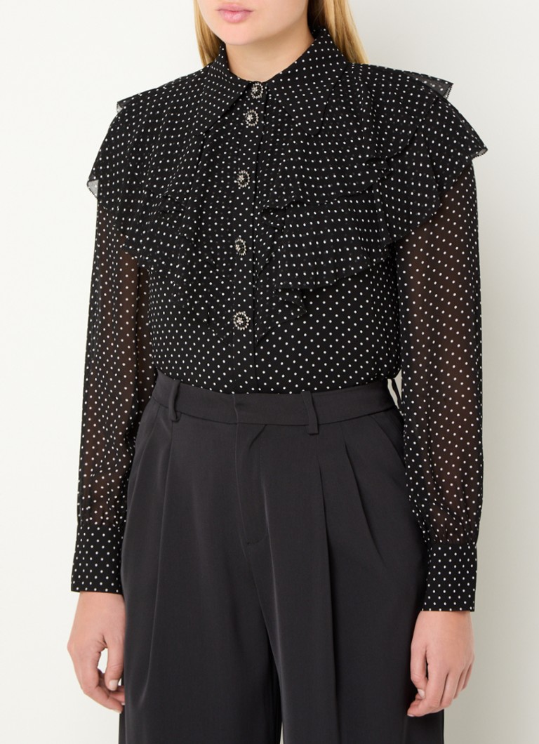 L.K.Bennett  Margaux semi-transparante blouse met sierknopen
