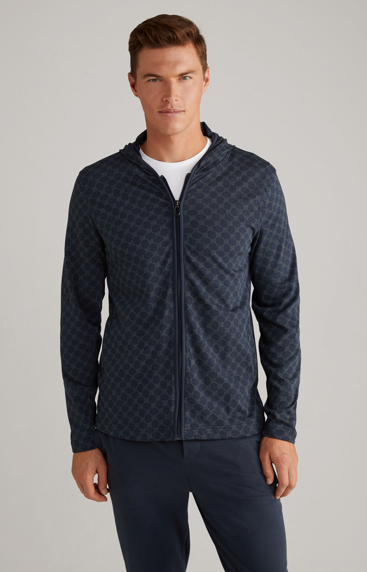 Loungewear Sweatjacke in Dunkelblau