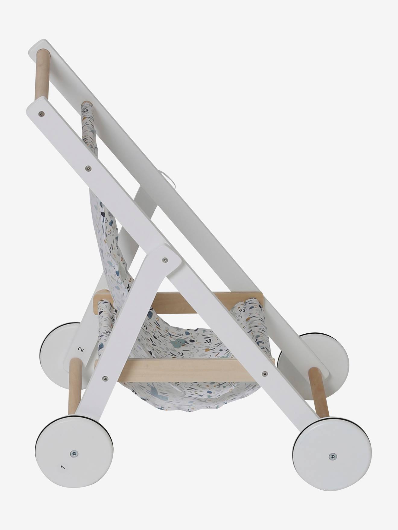 Vertbaudet Puppen-Buggy, Holz FSC - blau