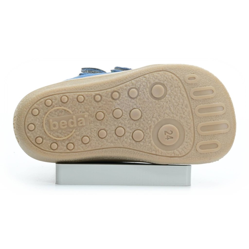 Beda Mateo mit Membran (BF 0001/W/M/FW) blaue Barfuß-Stiefeletten