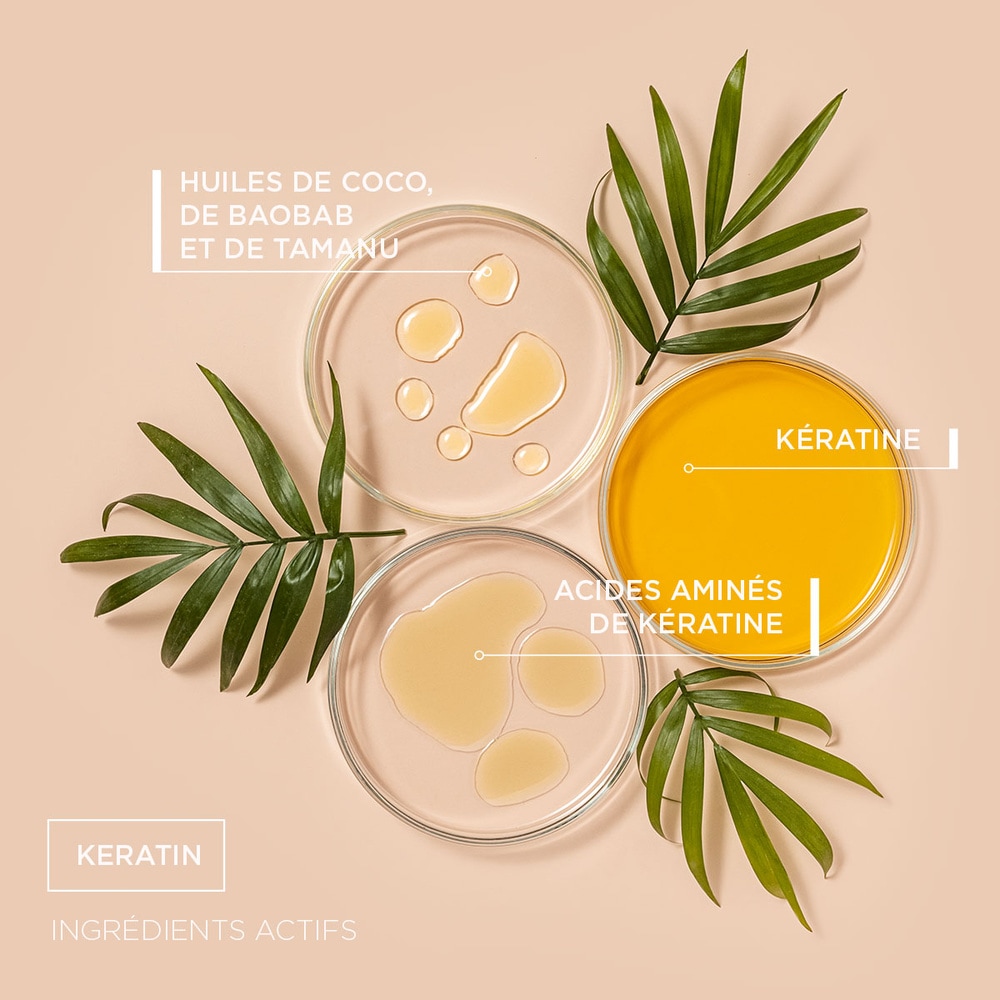 brave new hair Keratin Masque concentré pour cheveux lisses etplus résistants instantanément.