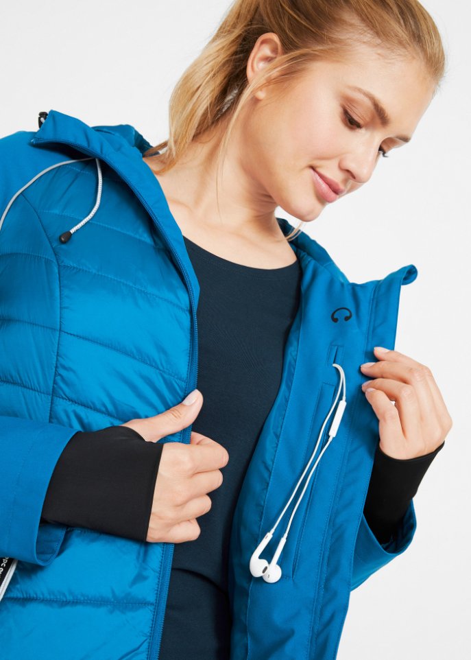 Funktions-Jacke in Hybrid-Optik