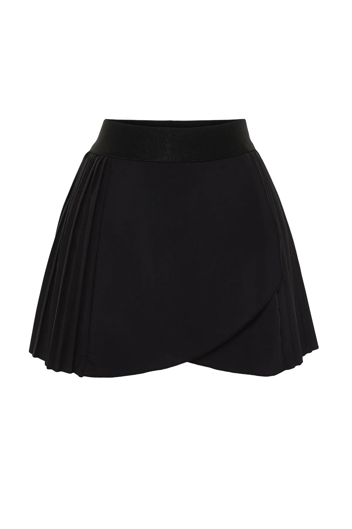 Trendyol Collection  Hochwertige, schwarze, mikroplissierte, 2-lagige Innenshorts mit Tasche, Tennis-Strick-Sport-Shorts-Rock THMSS24SR00004