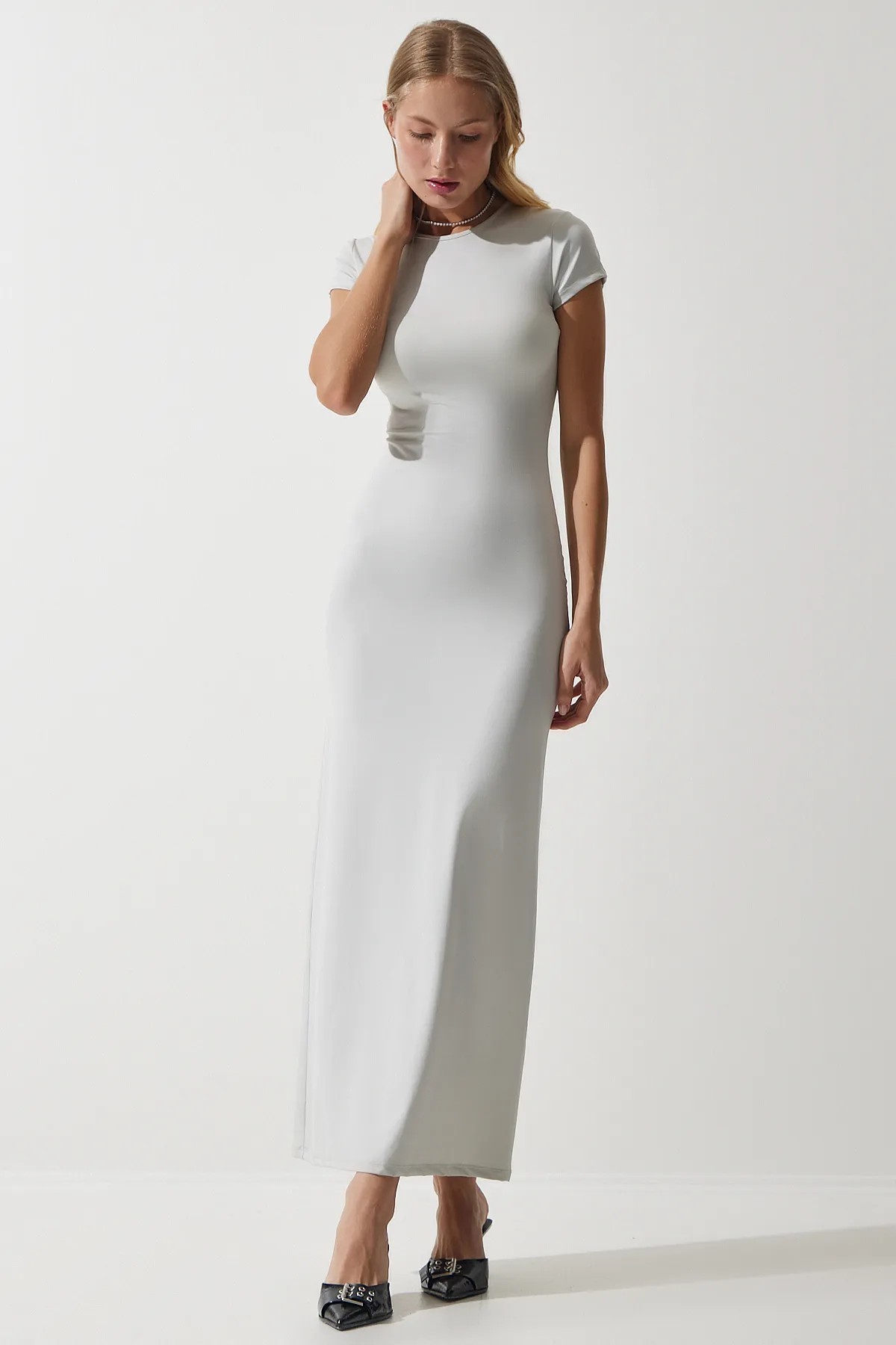 Happiness İstanbul  Kleid - Grau - A-Linie