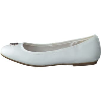 Tommy Hilfiger Round Th Ballerina in weiß