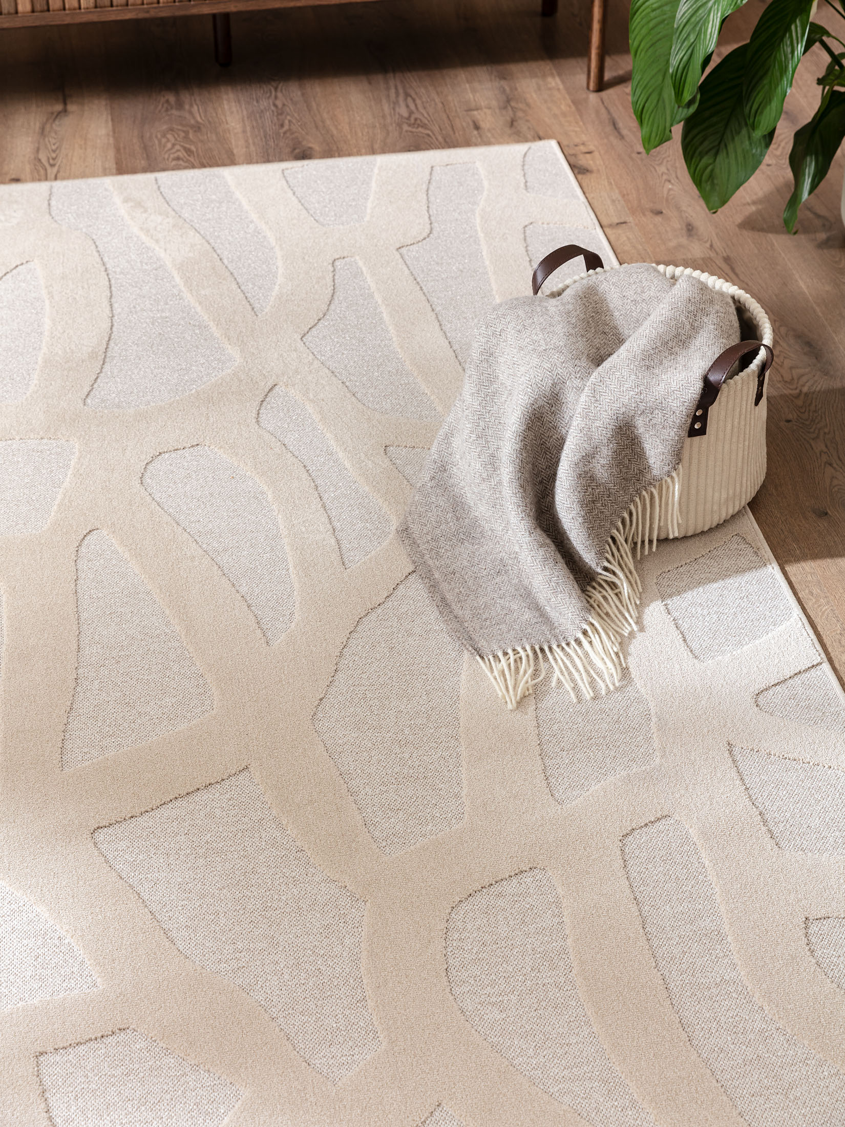 Oriana Moderner Teppich, Creme