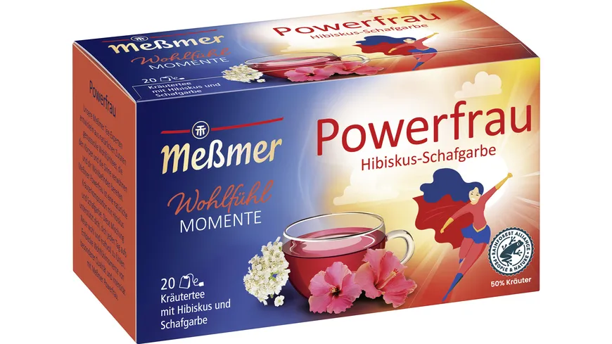 Meßmer Kräutertee Powerfrau Hibiskus Schafgarbe 40 g