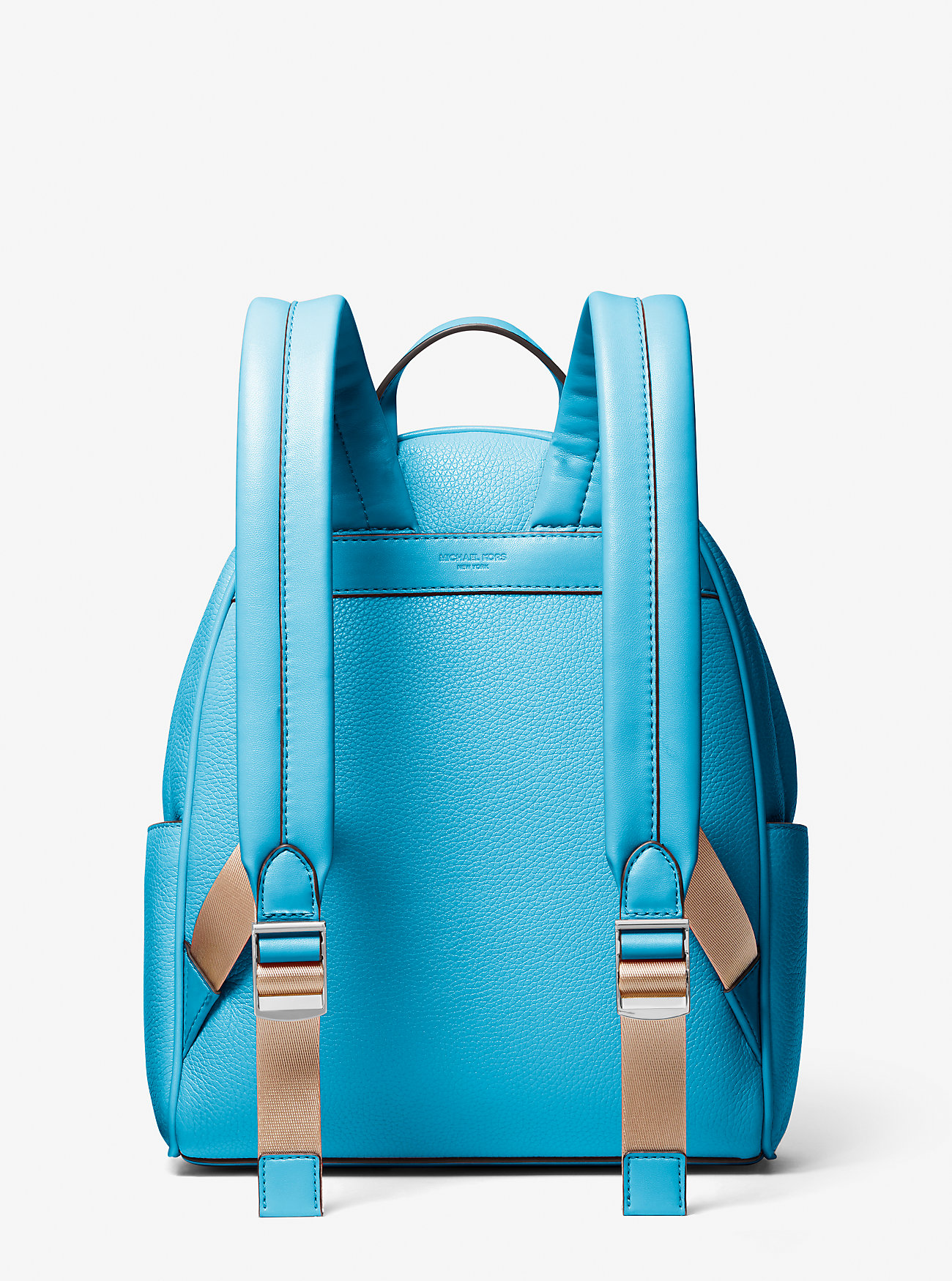 Bex Medium Pebbled Leather Backpack - SANTORINI BLUE