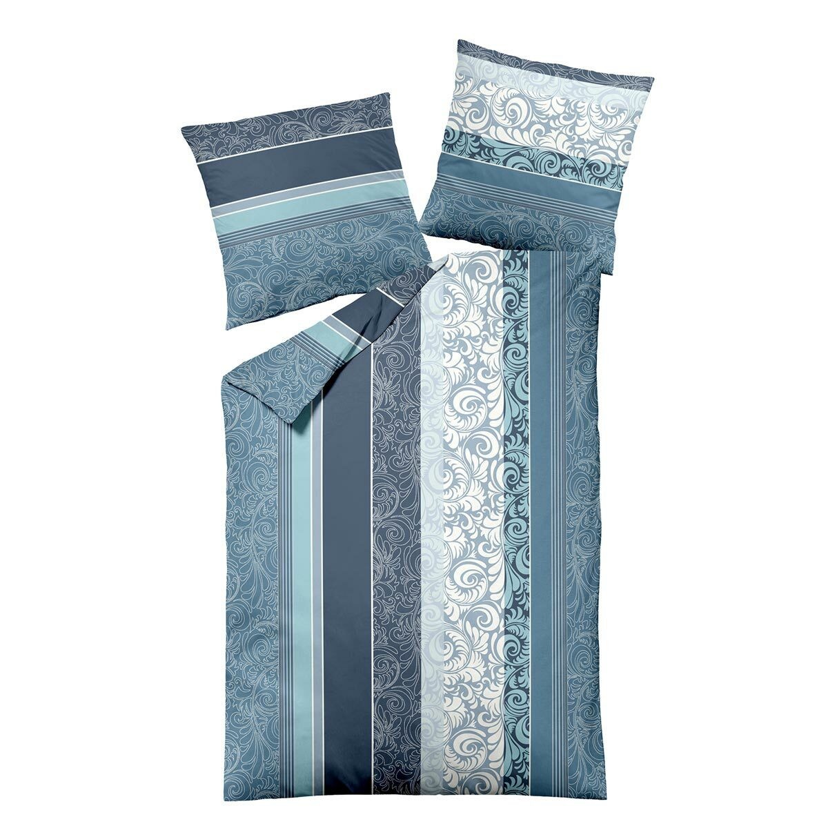 Traumschlaf Biber Bettwäsche Paisley blau
